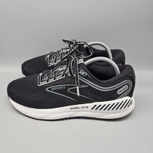 Brooks Ariel GTS 23 Shoes Womens Size 10.5 D Wide Black White Support
